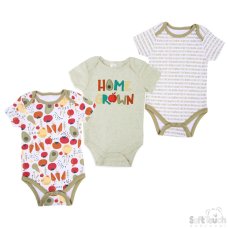 CC200-BS: Unisex 3 Pack Bodysuits (0-3 Months)